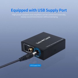 Optical Toslink to Coaxial Adapter BI-directional Digital Audio Switch Converter Wide Compatibility Replacement for TV/DVD Player/PS4
