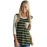 Green White Stripe Sequin Pocket Top