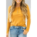 Crochet Back Thermal Buttoned Top