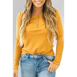 Crochet Back Thermal Buttoned Top
