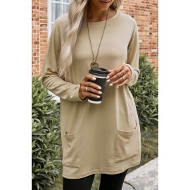 Apricot Longline Pocketed Top