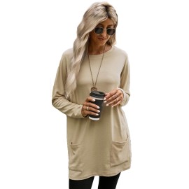 Apricot Longline Pocketed Top
