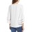 White Criss Cross Neck 3/4 Bell Sleeve Blouse
