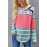 Pink Tribal Striped Long Sleeve T-shirt