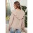 Apricot Ruffle Lantern Long Sleeve Top