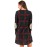 Contrast Elbow Patch Green Plaid Swing Dress