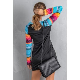 Howdy Western Pattern Print Pocketed Shift Mini Dress