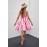Red Tie-dye Tiered Ruffled Flowy Slip Dress