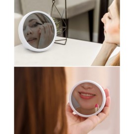 Digital Alarm Clock Makeup Mirror Mini Portable Multi-Function LED Display Clock Night Light