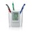 Pen Pencil Holder Digital LCD Desk Alarm Clock Pen Holder Calendar Timer Temperature Desktop Electronic Clock Office