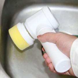 Electric Cleaning Brush 5-in-1 Magic Battery Powered Scrubber for Kitchen Bathroom Tub Shower Tile Carpet Bidet Sofa