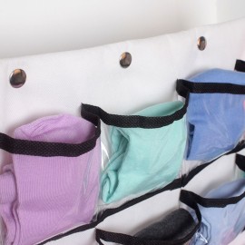 Dual-Sided Hanging Closet Organizer 42 Pockets Jewelry Organizer Storage Bag with Hanger