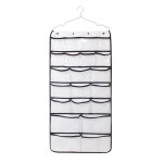 Dual-Sided Hanging Closet Organizer 42 Pockets Jewelry Organizer Storage Bag with Hanger