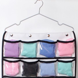 Dual-Sided Hanging Closet Organizer 42 Pockets Jewelry Organizer Storage Bag with Hanger