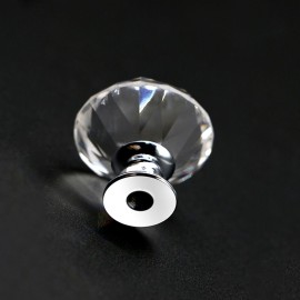 Cabinet Pulls Knob Crystal Glass Ball Handles Diamond Shape Wardrobe Handles Cabinet Hardware 25-40mm