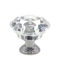 Cabinet Pulls Knob Crystal Glass Ball Handles Diamond Shape Wardrobe Handles Cabinet Hardware 25-40mm