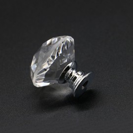 Cabinet Pulls Knob Crystal Glass Ball Handles Diamond Shape Wardrobe Handles Cabinet Hardware 25-40mm
