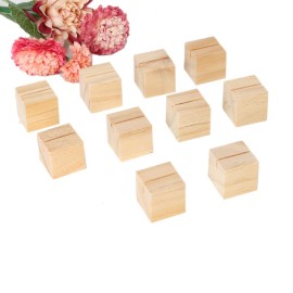 10pcs Handiness European Style Tree Branch Menu Seat Folder Photo Memo Business Card Massage Solid Wood Base Wooden Support