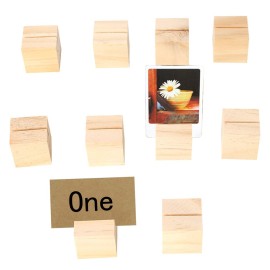 10pcs Handiness European Style Tree Branch Menu Seat Folder Photo Memo Business Card Massage Solid Wood Base Wooden Support