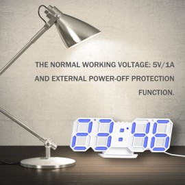 3D LED Digital Clock Electronic Table Clock Alarm Clock Wall Glowing Hanging Clocks Green