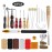 30pcs Leather Tool Kit Leather Working Tools Basic Leather Sewing Repair Kit Hand Sewing Needles Awl for Leather Shoes Bag Belt Repairing Stitching