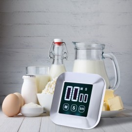 Touch Screen Timer Kitchen Baking Countdown Timer Multifunctional LCD Display Timer Stopwatch Alarm Magnetic Kitchen Gadgets