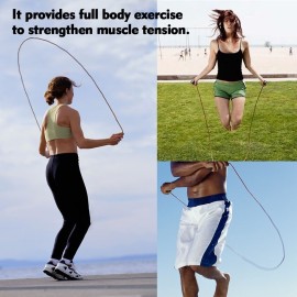 Jump Rope Fast Rope Skipping Adjustable Foam Anti Skid Handle skipping rope New Fitness speed rope for Men and Women Suitable for Aerobic Exercise