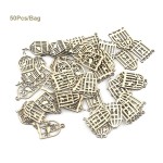 50Pcs Wood Bird Cage Wall Hanging Ornament DIY Art Crafts Photo Album Collage Wood Pieces