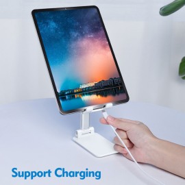 Cell Phone Stand Foldable Angle Height Adjustable Stable Portable Desktop Stand Compatible with Mobile Phone/iPad/Tablet