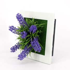 Artificial Simulation Plants 3D Wall Hanging / Desktop Flowers Faux Plants Photo Frame for Home Office Desk Wall Decor Gift