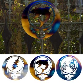Metal Skull Home Outdoor Pendant Garden Lawn Fence Pendant Skeleton Wall Decoration