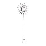 Rotatable Windmill Outdoor Metal Stake Windmill Art Ornament Decor for Lawn Yard Patio