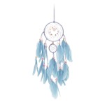 Feather Dream-Catcher with LED Light Portable Handmade Wall Hanging Decoration Photography Prop Room Home Deco