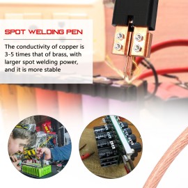 DIY Integrated Copper Spot Welding Pen Built-in Spring Pressure Adjustable Screw