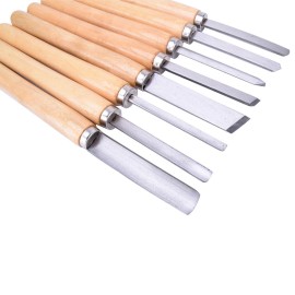 8Pcs Wood Lathe Chisel Set Turning Tools Woodworking Gouge Skew Parting Spear