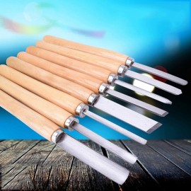 8Pcs Wood Lathe Chisel Set Turning Tools Woodworking Gouge Skew Parting Spear