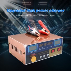 Intelligent Automatic Battery Charger 12V/24V Battery Charger Reconditioner Pulse Repair with Digital Display for Car Cell Motorcycle Battery Lithium Battery