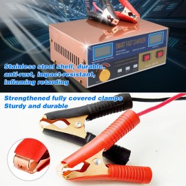 Intelligent Automatic Battery Charger 12V/24V Battery Charger Reconditioner Pulse Repair with Digital Display for Car Cell Motorcycle Battery Lithium Battery