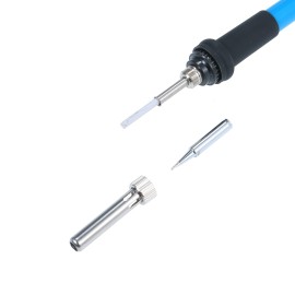 Electric Soldering Iron Kit 60W Adjustable Temperature Welding Tool with 5 Piece Solder Iron Tips Portable PU Carry Bag US Plug