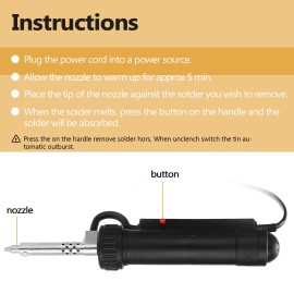 Automatic Portable Electric Solder Tin Sucker Vacuum Soldering Remove Pump Desoldering Machine
