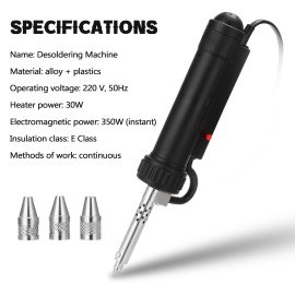 Automatic Portable Electric Solder Tin Sucker Vacuum Soldering Remove Pump Desoldering Machine