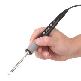 SEQURE Mini Electric Soldering Iron with LED Digital Display Intelligent Soldering Iron Kit with 19V Power Supply Adapter