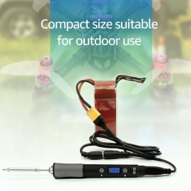 SEQURE Mini Electric Soldering Iron with LED Digital Display Intelligent Soldering Iron Kit with 19V Power Supply Adapter