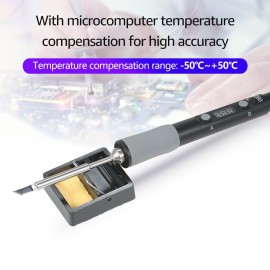 SEQURE Mini Electric Soldering Iron with LED Digital Display Intelligent Soldering Iron Kit with 19V Power Supply Adapter