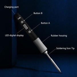SEQURE Mini Electric Soldering Iron with LED Digital Display Intelligent Soldering Iron Kit with 19V Power Supply Adapter