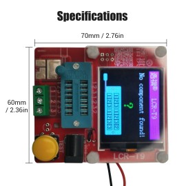Multifunction Transistor Tester with TFT Digital Display Mini Transistor Tester Inductance Capacitance ESR Meter Diode PNP/ NPN Transistors Auto Testing
