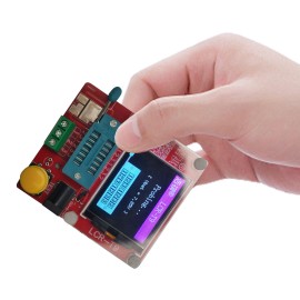 Multifunction Transistor Tester with TFT Digital Display Mini Transistor Tester Inductance Capacitance ESR Meter Diode PNP/ NPN Transistors Auto Testing