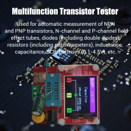 Multifunction Transistor Tester with TFT Digital Display Mini Transistor Tester Inductance Capacitance ESR Meter Diode PNP/ NPN Transistors Auto Testing