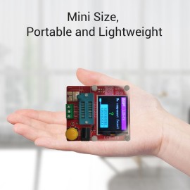 Multifunction Transistor Tester with TFT Digital Display Mini Transistor Tester Inductance Capacitance ESR Meter Diode PNP/ NPN Transistors Auto Testing