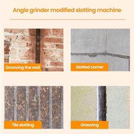 Angle Grinder Modified To Slotting Machine Accessories Set Angle Grinder Modified Spindle Set Wall Tile Corner Mud Slooving Household Utility Modification Tool Set with 7 Spacers Suitable For 100 Type Angle Grinder